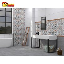 GẠCH ỐP TƯỜNG 30X60 VÂN XÁM XI MĂNG ĐẬM LỢT ĐIỂM TAM GIÁC ĐA SẮC HIỆU ỨNG 3D NHẬP KHẨU CAO CẤP