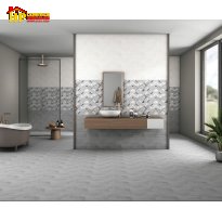 GẠCH ỐP TƯỜNG 30X60 VÂN ĐÁ XÁM ĐẬM LỢT ĐIỂM TAM GIÁC ZICZAC HIỆU ỨNG 3D NHẬP KHẨU CAO CẤP