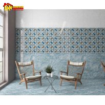 GẠCH ỐP TƯỜNG 30X60 VÂN ĐÁ XANH BIỂN ĐIỂM HOA VĂN BÔNG HIỆU ỨNG 3D NHẬP KHẨU CAO CẤP