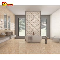 GẠCH ỐP TƯỜNG 30X60 VÂN ĐÁ NÂU KEM ĐIỂM HOA VĂN ĐỐI XỨNG HIỆU ỨNG 3D NHẬP KHẨU CAO CẤP