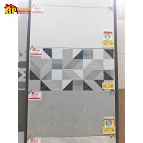 GẠCH ỐP TƯỜNG 30X60 VÂN ĐÁ XÁM ĐẬM LỢT ĐIỂM TAM GIÁC ZICZAC HIỆU ỨNG 3D NHẬP KHẨU CAO CẤP