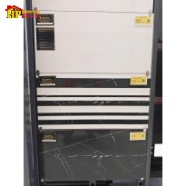 GẠCH ỐP TƯỜNG 30X60 VÂN ĐÁ ĐEN TRẮNG ĐIỂM SỌC HIỆU ỨNG 3D NHẬP KHẨU CAO CẤP