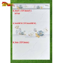 GẠCH  ỐP TƯỜNG 30X60 VÂN TRẮNG KHÓI NHẸ ĐIỂM BÔNG XANH LÁ VÀNG CAO CẤP GIÁ RẺ