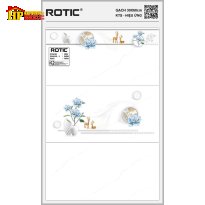 GẠCH ỐP TƯỜNG 30X60 TRẮNG VÂN KHÓI ĐIỂM BÌNH BÔNG HOA SEN XANH DƯƠNG BUNG NỞ CAO CẤP GIÁ RẺ