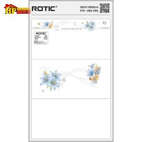 GẠCH ỐP TƯỜNG 30X60 MÀU TRẮNG TRƠN ĐIỂM CỤM HOA LY MÀU XANH DƯƠNG LỚN NỞ RỘ CAO CẤP GIÁ RẺ