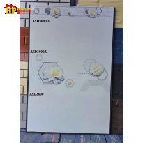 GẠCH ỐP TƯỜNG 30X60 TRẮNG TRƠN ĐIỂM HỌA TIẾT HOA MẪU ĐƠN BUNG NỞ BẢN LỚN CAO CẤP