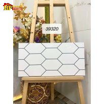GẠCH TRANG TRÍ 30X60 SẮC MÀU TRẮNG HỌA TIẾT LỤC GIÁC THUÔN DÀI NHẬP KHẨU CAO CẤP