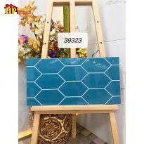 GẠCH TRANG TRÍ 30X60 SẮC MÀU XANH LAM NGỌC ĐẬM HỌA TIẾT TỔ ONG NHẬP KHẨU CAO CẤP