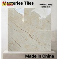GẠCH LÁT NỀN 100X100 KHẮC KIM SẮC MÀU VÀNG BE VÂN ĐÁ TIA CHỚP NÂU ĐẤT NHẬP KHẨU CAO CẤP