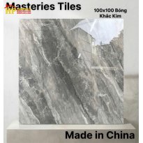 GẠCH LÁT NỀN 100X100 KHẮC KIM SẮC MÀU XÁM CHARCOAL VÂN ĐÁ DÒNG CHẢY NHẬP KHẨU CAO CẤP
