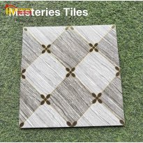 GẠCH LÁT NỀN 30X30 MÀU XÁM SỌC GỖ ĐẬM LỢT HỌA TIẾT HÌNH THOI KHẮC KIM NHẬP KHẨU CAO CẤP