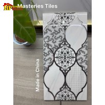 GẠCH TRANG TRÍ 30X60 HỌA TIẾT LỒNG ĐÈN MAROC ĐEN TRẮNG BẠC ÁNH KIM NHẬP KHẨU CAO CẤP