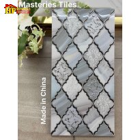 GẠCH TRANG TRÍ 30X60 SẮC MÀU XANH NGỌC VÂN ĐÁ HỌA TIẾT KHUNG LƯỚI LỒNG ĐÈN KHẮC KIM NHẬP KHẨU CAO CẤP