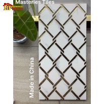 GẠCH TRANG TRÍ 30X60 SẮC MÀU TRẮNG KHÓI HỌA TIẾT HÌNH HỌC ĐAN XEN KHẮC KIM NHẬP KHẨU CAO CẤP