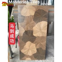 GẠCH LÁT NỀN 60X120 VÂN GIẢ GỖ NÂU ÓC CHÓ HỌA TIẾT LÁ SEN NHẬP KHẨU CAO CẤP