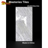 GẠCH ỐP TƯỜNG 40X80 VÂN ĐÁ MARBLE XÁM KHẮC KIM NHẬP KHẨU CAO CẤP