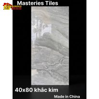 GẠCH ỐP TƯỜNG 40X80 MÀU XÁM VÂN ĐÁ MARBLE UỐN LƯỢN BỒNG BỀNH KHẮC KIM NHẬP KHẨU CAO CẤP