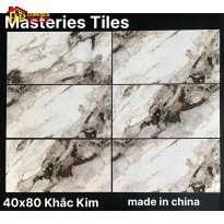 GẠCH ỐP TƯỜNG 40X80 KHẮC KIM SẮC MÀU TRẮNG VÂN ĐÁ MARBLE XÁM ĐEN NHẬP KHẨU CAO CẤP