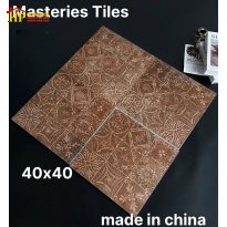 GẠCH TRANG TRÍ 40X40 TONE NÂU TRẦM HOA VĂN CỔ ĐIỂN PATCHWORK NHẬP KHẨU CAO CẤP
