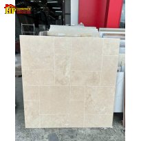 GẠCH LÁT NỀN 60X120 MÀU KEM NHẠT HỌA TIẾT GHÉP KHỐI VÂN ĐÁ TRAVERTINE NHẬP KHẨU CAO CẤP 
