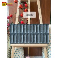 GẠCH TRANG TRÍ 30X60 SẮC MÀU ĐEN HUYỀN BÍ HỌA TIẾT LÕM OVAL 3D NHẬP KHẨU CAO CẤP