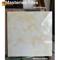 GẠCH LÁT NỀN 80X80 SẮC MÀU TRẮNG KEM VÂN ĐÁ LOANG MÀU HOÀNG KIM NHẬP KHẨU CAO CẤP