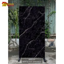 GẠCH LÁT NỀN 80X160 SẮC MÀU ĐEN HUYỀN BÍ HỌA TIẾT TIA CHỚP NHẬP KHẨU CAO CẤP