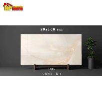 GẠCH LÁT NỀN 80X160 MÀU TRẮNG KEM NGỌC TRAI VÂN GIẢ ĐÁ NGỌC ONXY HOÀNG GIA NHẬP KHẨU CAO CẤP