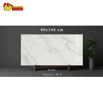 GẠCH LÁT NỀN 80X160 MÀU TRẮNG VÂN XÁM KHÓI NHẸ NHẬP KHẨU CAO CẤP