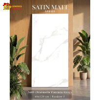 GẠCH LÁT NỀN 60X120 SẮC MÀU TRẮNG TINH KHÔI MỜ HỌA TIẾT GIẢ ĐÁ CARRARA GREY NHẬP KHẨU CAO CẤP