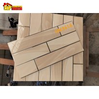 GẠCH TRANG TRÍ 30X60 SẮC MÀU VÀNG KEM VÀ CAM BE NHẠT HỌA TIẾT GIẢ THANH THẺ SOLE CHỈ VÀNG NHẬP KHẨU CAO CẤP