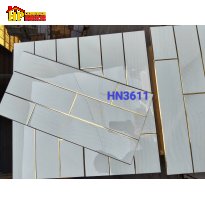 GẠCH TRANG TRÍ 30X60 SẮC MÀU TRẮNG SỮA HỌA TIẾT GIẢ GẠCH THẺ SOLE CHỈ VÀNG NHẬP KHẨU CAO CẤP