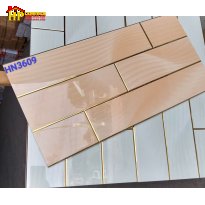 GẠCH TRANG TRÍ 30X60 SẮC MÀU CAM NUDE NHẠT HỌA TIẾT GIẢ THANH THẺ SOLE CHỈ VÀNG NHẬP KHẨU CAO CẤP