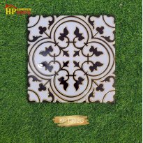 GẠCH TRANG TRÍ 30X30 MÀU TRẮNG ĐEN KHẮC KIM HỌA TIẾT BÔNG CỔ ĐIỂN NHẬP KHẨU CAO CẤP