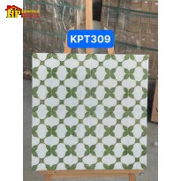 GẠCH TRANG TRÍ 30X30 SẮC MÀU TRẮNG HỌA TIẾT CÁC CÁNH HOA MÀU XANH NỐI NHAU TẠO THÀNH LƯỚI NHẬP KHẨU CAO CẤP