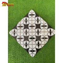 GẠCH TRANG TRÍ 30X30 KẾT HỢP 2 MÀU TRẮNG ĐEN HỌA TIẾT ĐAN XEN KẾT HỢP THÀNH BÔNG NHẬP KHẨU CAO CẤP