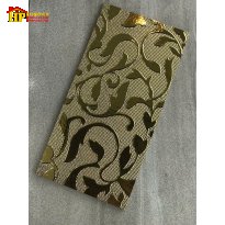 GẠCH TRANG TRÍ 30X60 SẮC MÀU VÀNG KIM HOÀNG TỘC HỌA TIẾT HOA LÁ CUỘN PHONG CÁCH NHẬP KHẨU CAO CẤP