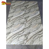 GẠCH LÁT NỀN 80X80 SẮC MÀU TRẮNG KEM ĐAN XEN CÁC DẢI VÂN MÀU NÂU SOCOLA VÂN ĐÁ DÒNG CHẢY NHẬP KHẨU 