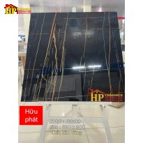 GẠCH LÁT NỀN 80X80 SẮC MÀU ĐEN VÂN ĐÁ TIA CHỚP KHẮC KIM NHẬP KHẨU CAO CẤP