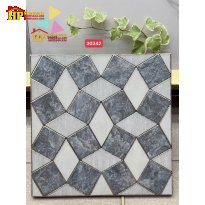 GẠCH TRANG TRÍ 30X30 MÀU XÁM TRẮNG KẾT HỢP ĐAN XEN HÌNH THOI VÂN ĐÁ KHẮC KIM NHẬP KHẨU CAO CẤP