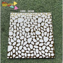 GẠCH TRANG TRÍ 30X30 SẮC MÀU TRẮNG HỌA TIẾT GIẢ SỎI MOSAIC KHẮC KIM VÀNG GOLD NHẬP KHẨU CAO CẤP