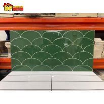 GẠCH TRANG TRÍ 30X60 SẮC MÀU XANH LỤC BẢO HỌA TIẾT VẢY CÁ NHẬP KHẨU CAO CẤP