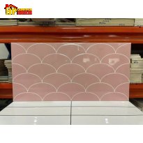 GẠCH TRANG TRÍ 30X60 SẮC MÀU HỐNG HỌA TIẾT VẢY CÁ NHẬP KHẨU CAO CẤP