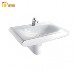 CHẬU LAVABO TREO TƯỜNG CHÂN NGẮN 0717WT/0074WT CHÍNH HÃNG