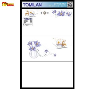 GẠCH ỐP TƯỜNG 30X60 SẮC MÀU TRẮNG TRƠN ĐIỂM BÌNH BÔNG TRẮNG CẮM BÔNG HOA MÀU TÍM NỞ RỘ CAO CẤP GIÁ RẺ