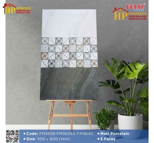 GẠCH ỐP TƯỜNG 30X60 SẮC MÀU XÁM ĐẬM LỢT HỌA TIẾT ĐIỂM HOA VĂN BÔNG TRANG TRÍ KẾT  HỢP CAO CẤP 