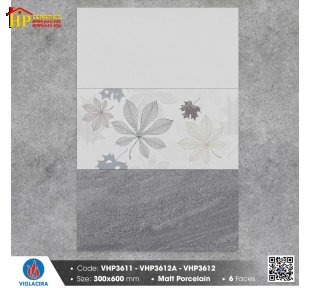 GẠCH ỐP TƯỜNG 30X60 SẮC MÀU XÁM VÂN ĐÁ DẬP NỔI NHẸ TỰ NHIÊN ĐIỂM NHỮNG CHIẾC LÁ CAO CẤP GIÁ RẺ