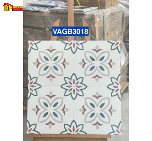 GẠCH TRANG TRÍ 30X30 BÔNG MANG PHONG CÁCH ĐÔNG DƯƠNG NHẬP KHẨU CAO CẤP