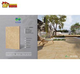 GẠCH LÁT SÂN VƯỜN 42X60 SẮC MÀU VÀNG CÁT ẤM ẤP HỌA TIẾT GIẢ ĐÁ  VÔI CAO CẤP GIÁ RẺ