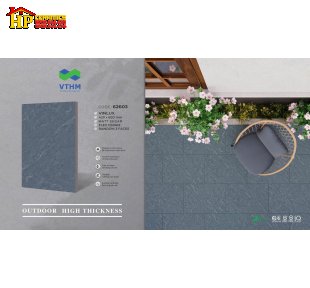 GẠCH LÁT SÂN 42X60 SẮC MÀU XÁM VÂN GIẢ ĐÁ XÉO CAO CẤP GIÁ RẺ